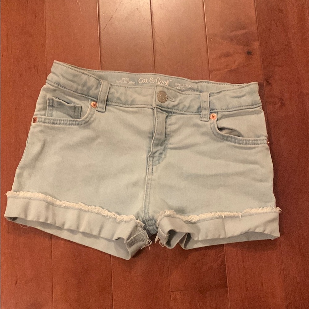 Cat & Jack Blue Jean Shorts with Rolled Hem